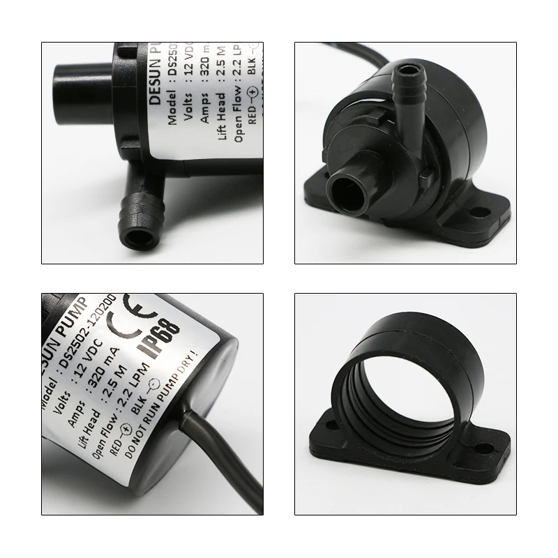 12V Flowrate 2l/min Head 2M Life>30000hours Micro Brushless Dc Circulation Water hydroponics pump  Electric Centrifugal Pump 7mm
