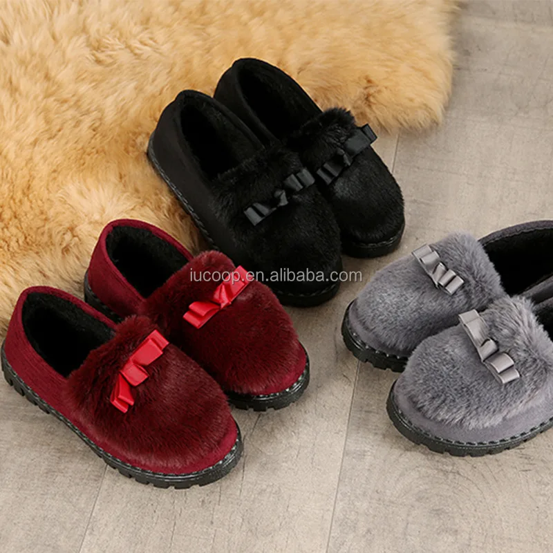 Fluffy moccasin women home slippers ladies house plush slippers fashion fur slippers for fuzzy winter shoes