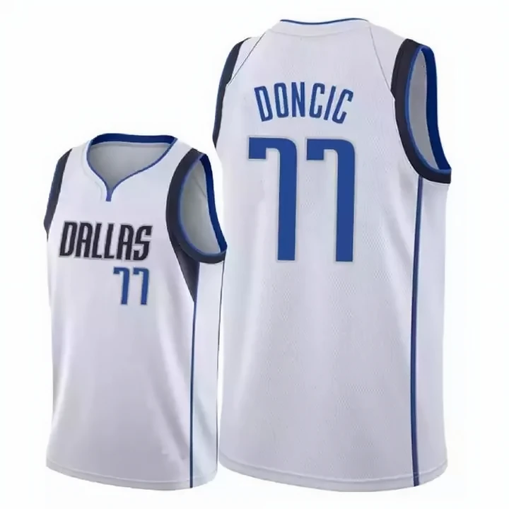 2023 новый сезон баскетбольная майка Dallas #77 Luka Doncic прошитая форма мужские