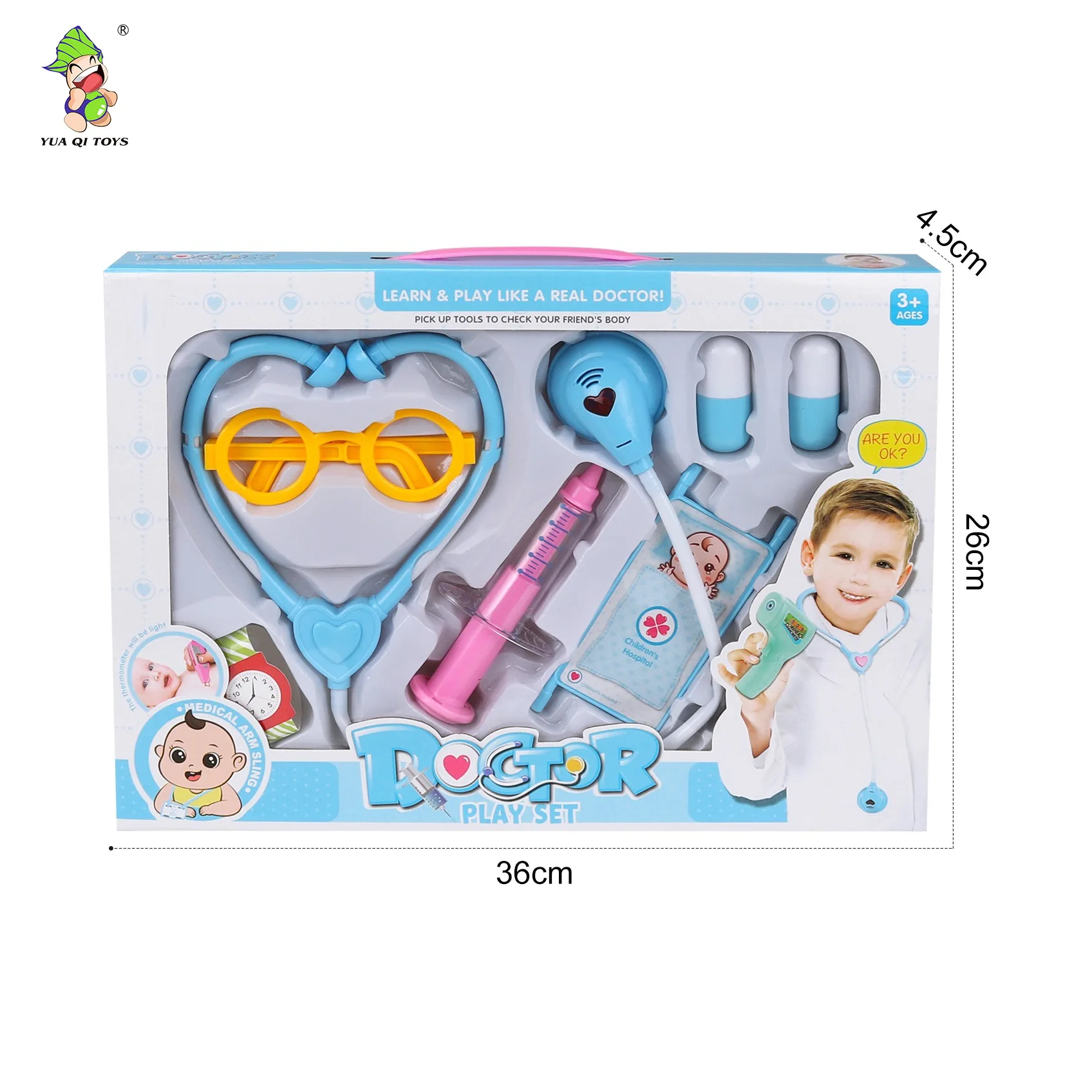 Plastic Pretend Dentist Early Learning Educational Well Play Doctor Set Toy