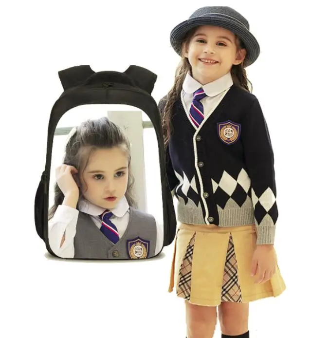 MOQ 1 pc custom design polyester students children school bags students backpack printing bookbags for teens girls and boys