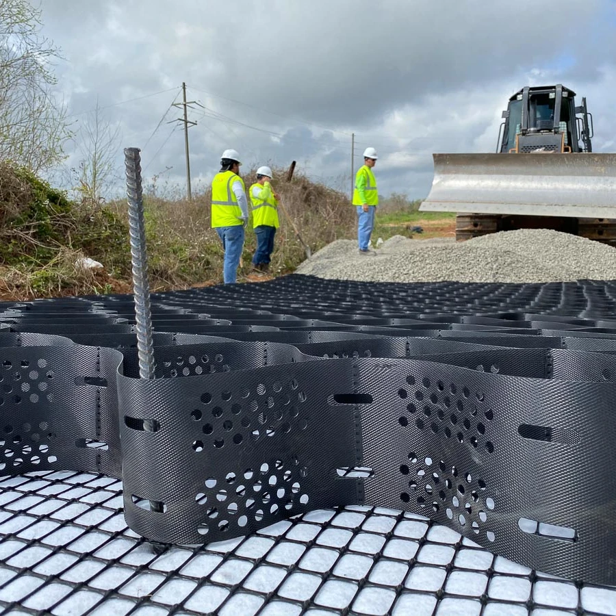50mm-300mm HDPE Geocell mud control grid Erosion Control Virgin HDPE smooth geocell manufacturer private driveway geocell price