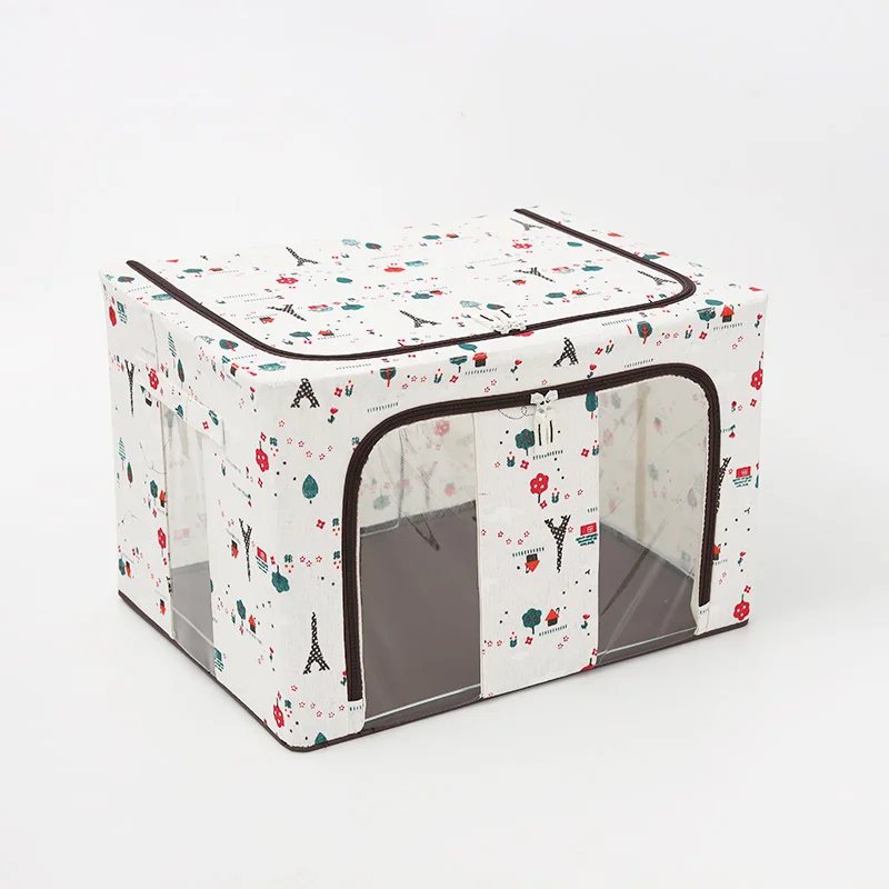 Factory Wholesale closet organizer wardrobe organizer storage boxes &amp bins With Steel Frame