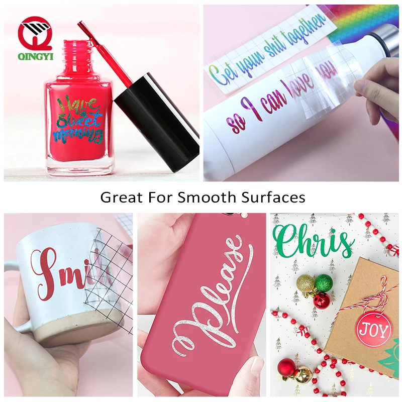Qingyi Manufacturer Poster Material Transparent DIY Craft Cricut Application Film Self Adhesive Transfer Tape For Vinyl