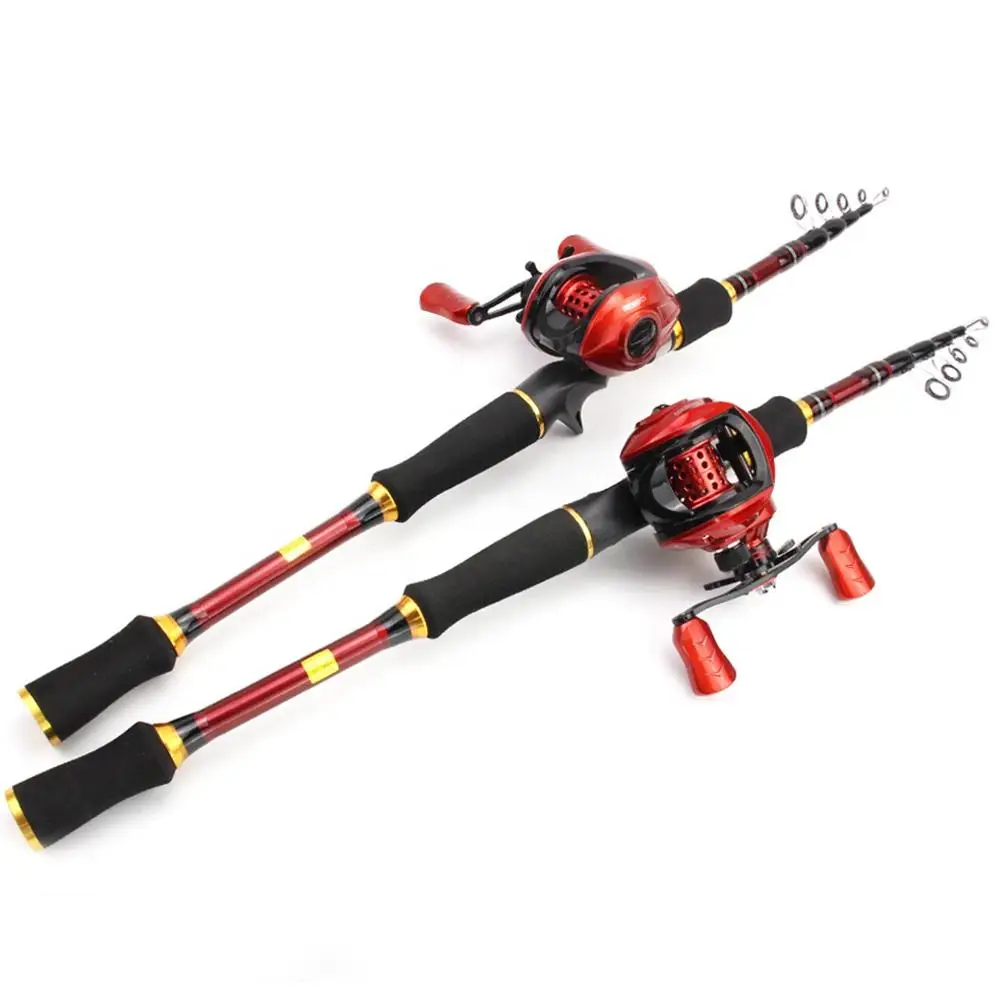 Hot Sale 1.8m 2.1m 2.4m 2.7m Telescopic Fishing Rod and Reel Set