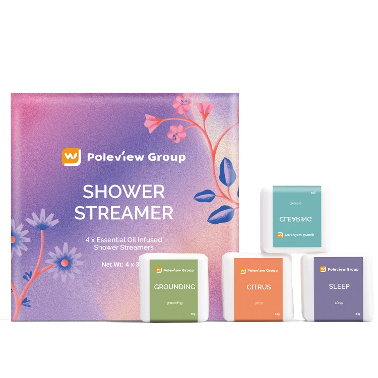 Long Lasting 4 Scented Eucalyptus Mint Lavender Citrus Aromatherapy Natural Cube Square Shower Steamer for Custom Packaging