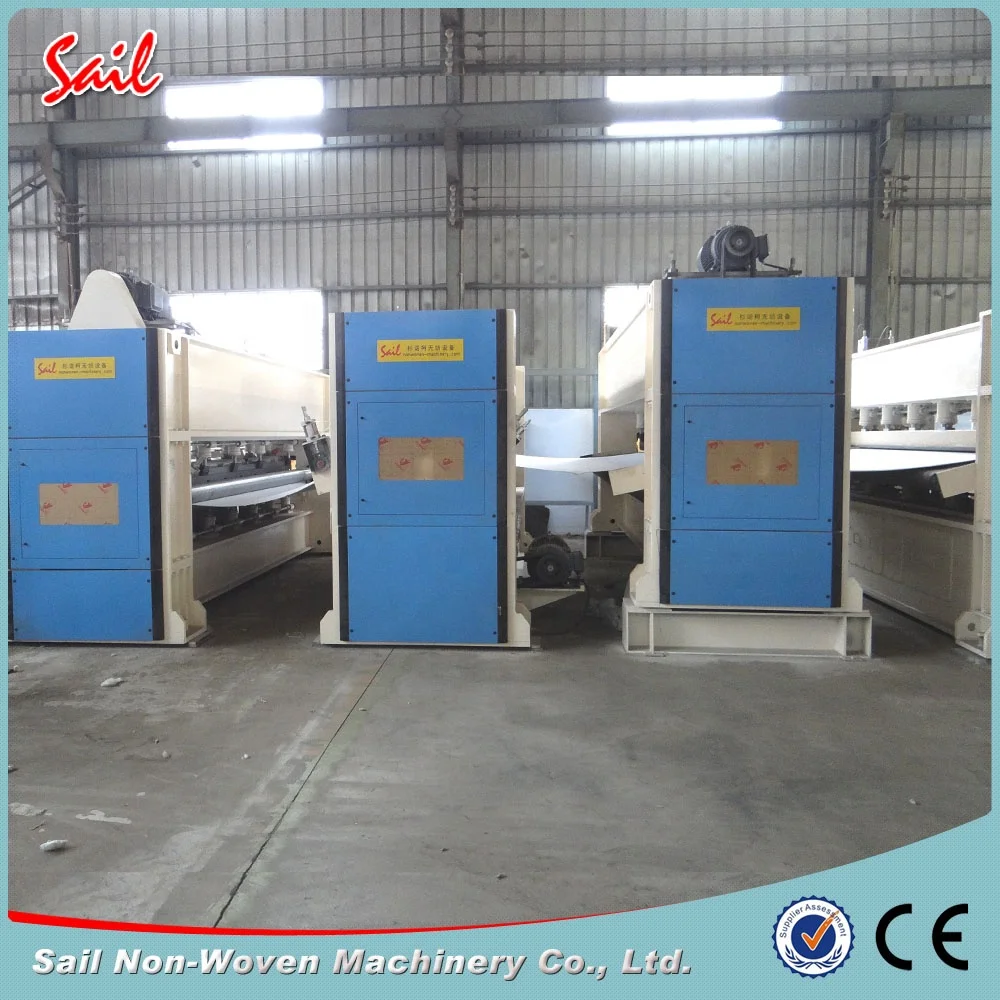 Polyester nonwoven carpet and velour carpet manufacturing machine
