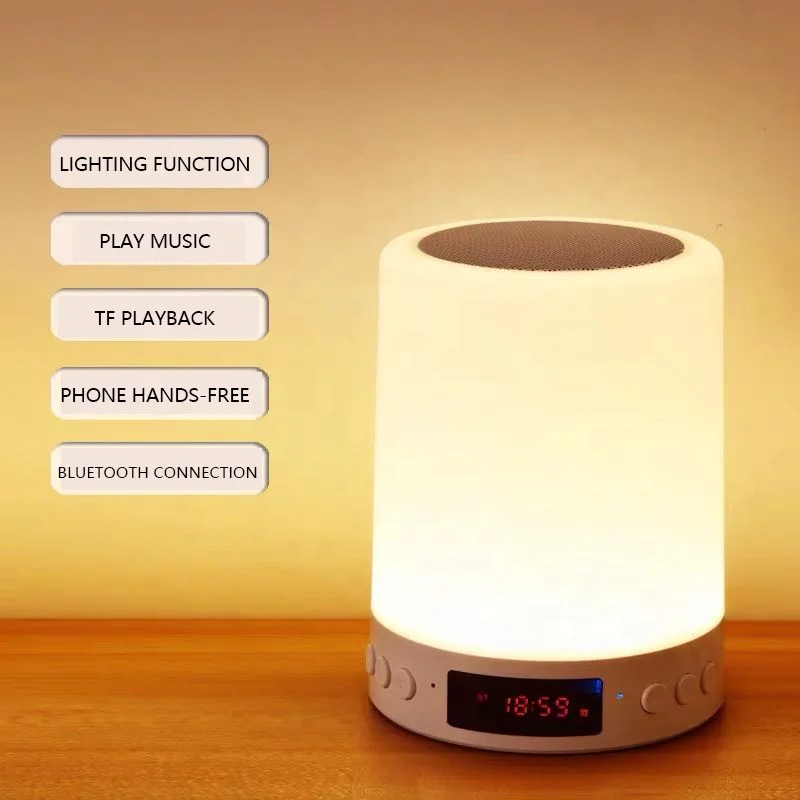  Ночная Беспроводная bluetooth мини-колонка умная сенсорная лампа меняющая цвет многофункциональная Портативная колонка с