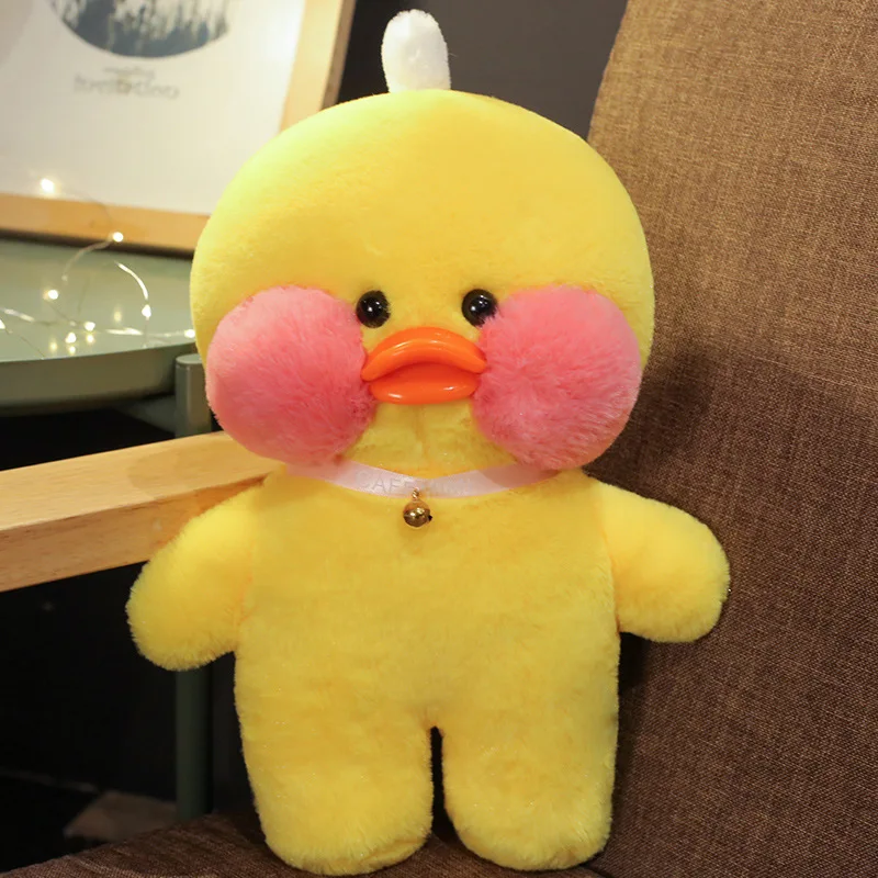 12 Inches Stuffed Duck Doll Stuffed Animal Popular Toy for Girl Yellow Pink White Plush Duck Toy in Clothes lalafanfan