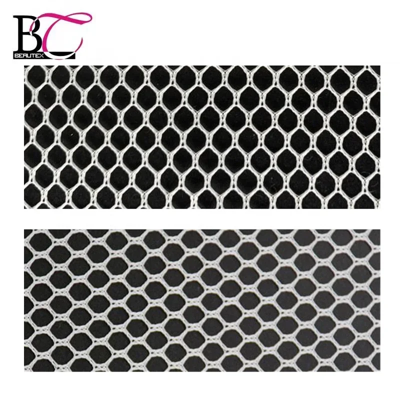 Outdoor strong polyester hex mesh fabric sold by the yard material for bag
