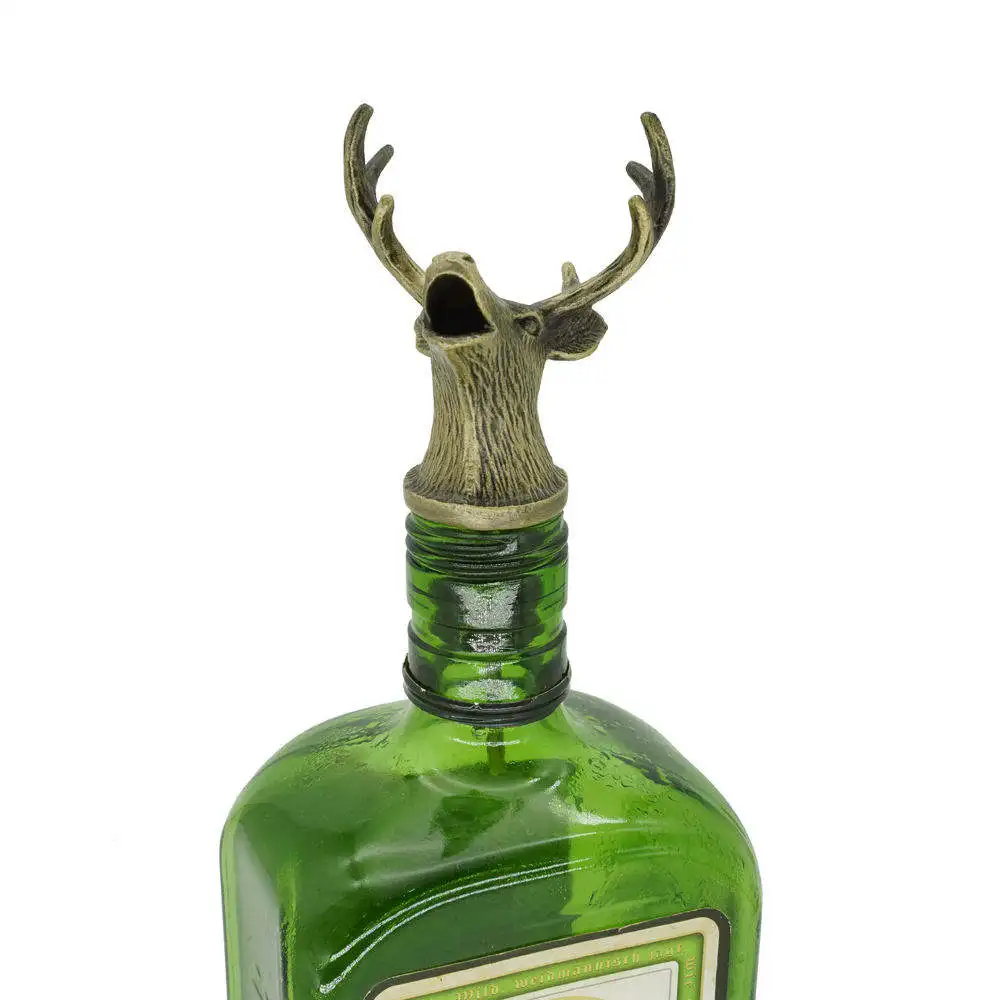 Eco-friendly Olive Oil Bottle Pourer Small Practical Pourer For Liquor Animal Head Liquor Control Pourer For Home Bar Party