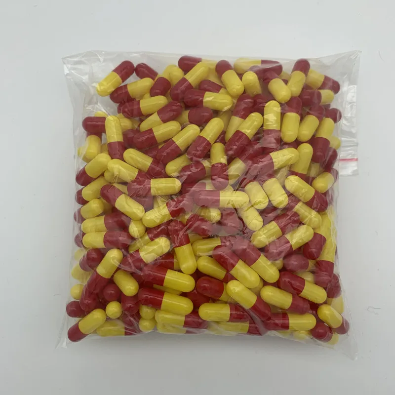 All sizes various colors available separated empty gelatin capsule shell