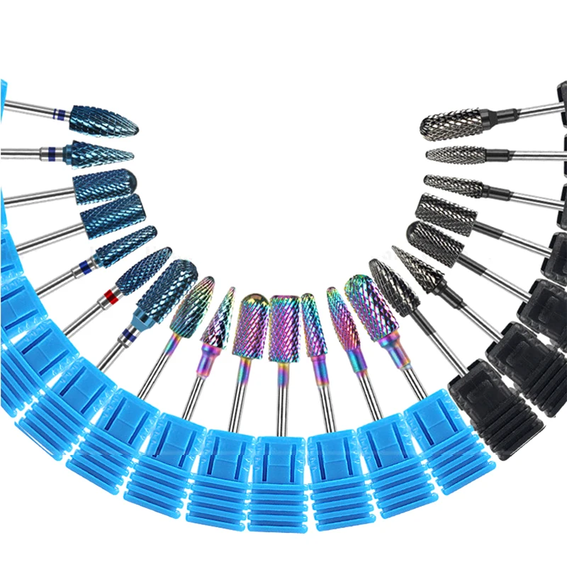 High Quality Manicure Rainbow Tungsten Carbide Nail Drill Bits