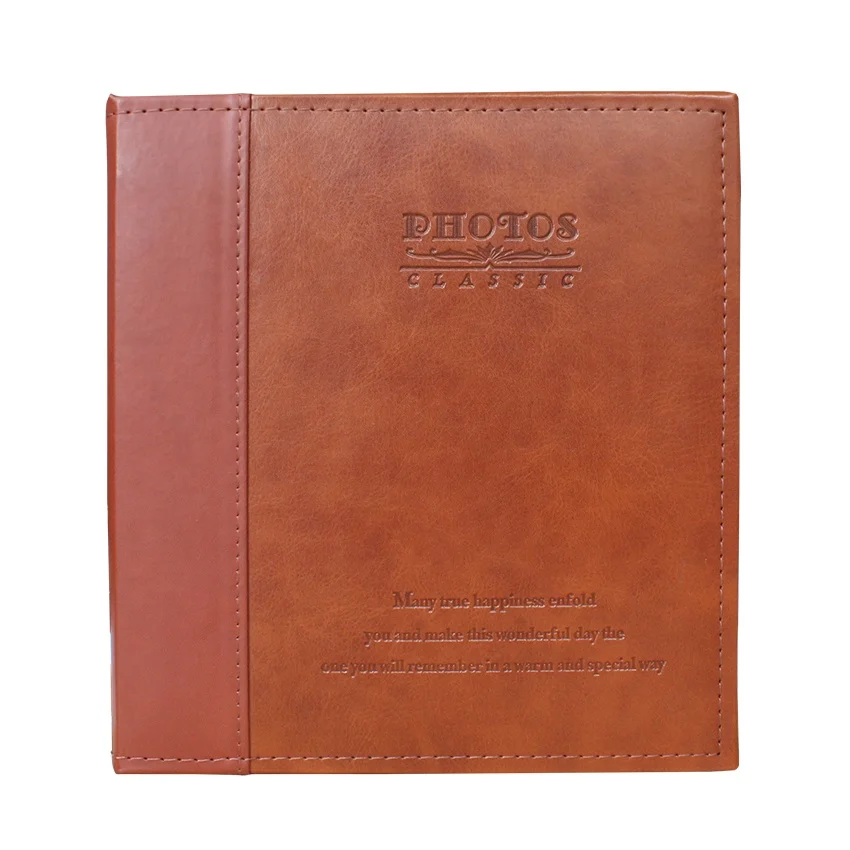 PU Leather cover magnetic sheet photo book  220*240mm Wedding photo album box holds  6x8 scrapbook album photo