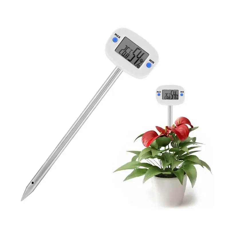 Digital Soil Hygrometer Moisture Meter Temperature Humidity Tester with Probe for Gardening Farming