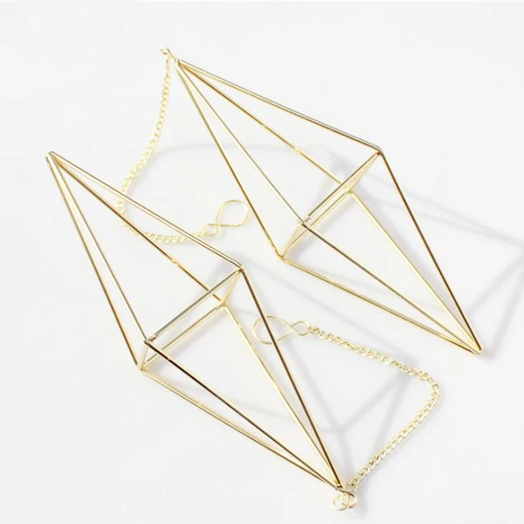 Четырехсторонняя угловая Подвесная подставка для цветов из кованого железа, кронштейн для алмазного искусства, цветочный горшок для растений