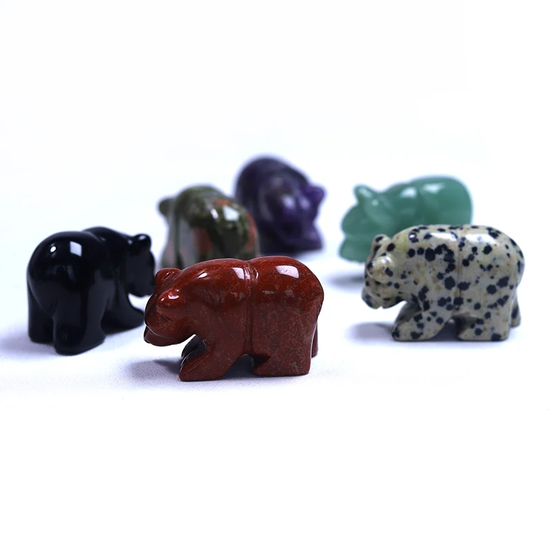 crystals wholesale bulk natural stone hand carved bear  crystal crafts souvenir quartz healing crystals