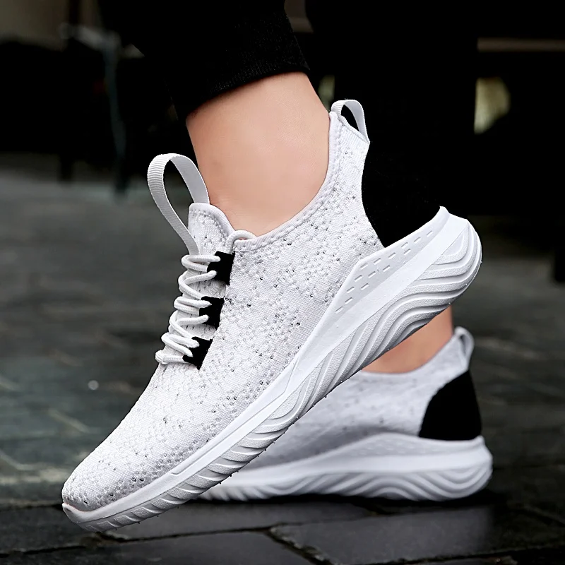 
2019 A New hot sale flymesh breathable calzado pedido de china sport shoes zapato deportivo blank sneakers chaussure homme 