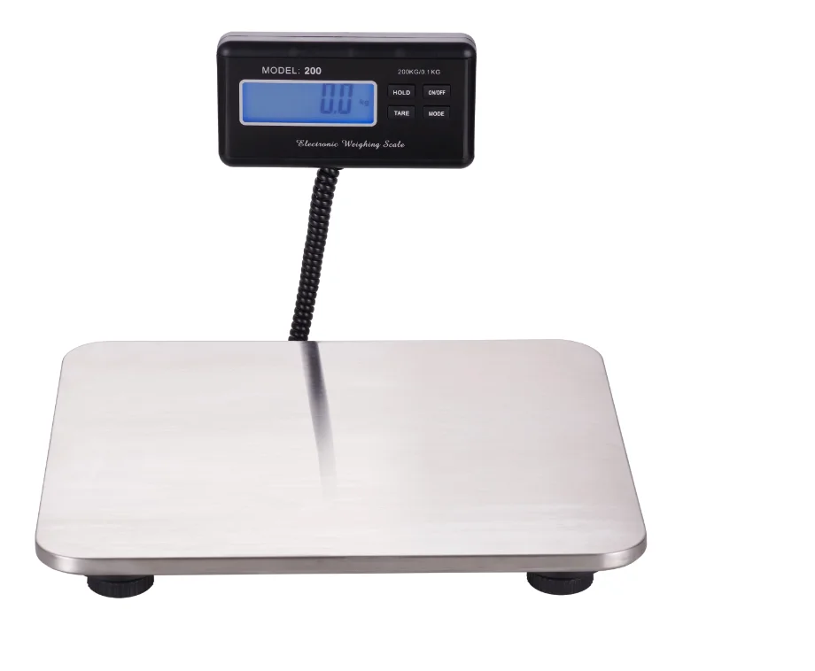 2020 Best Electronic Floor Postal Scales for Parcels Postage Weighing Stainless Steel Housing Large LCD Indicato