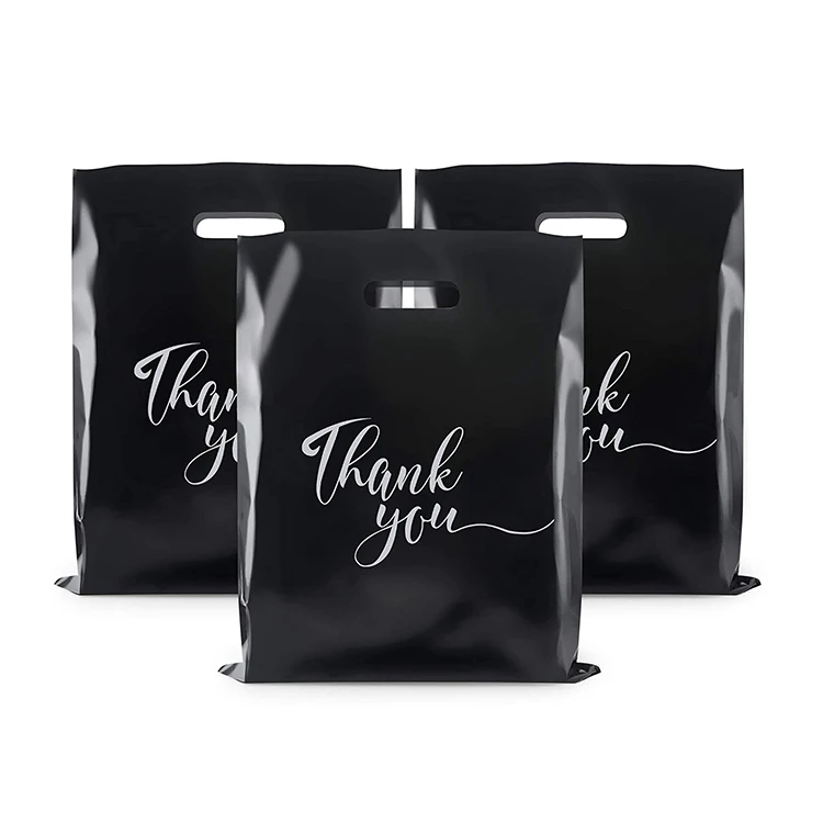 Бесплатные образцы, индивидуальная печать, черный 100% биоразлагаемый пакет для покупок, полиэтиленовый пластиковый пакет для одежды