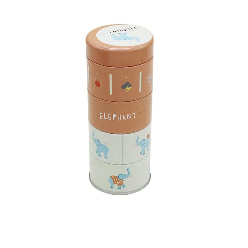 Wholesale Empty Food Grade Custom Round Metal Storage Canister Tea Sugar Coffee Tin Can With Lid
