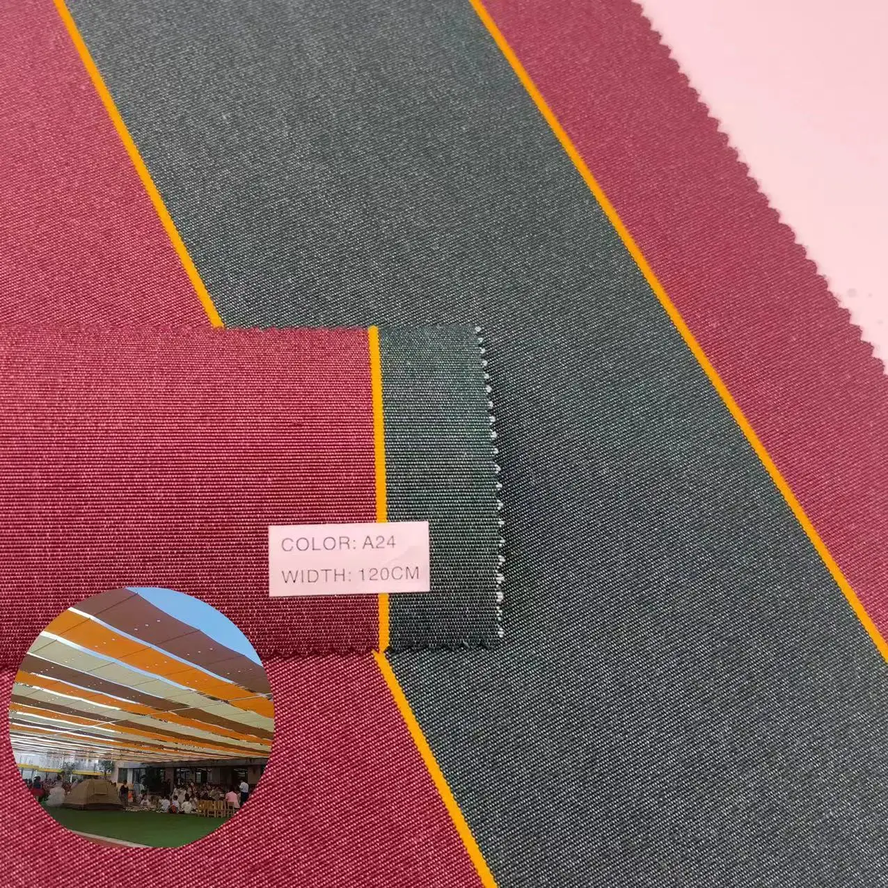 High Quality 100% Solution Dyed Acrylic awning fabric waterproof anti-uv widely used in outdoor industry