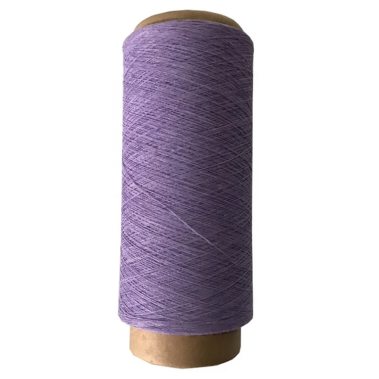 cotton polyester blended yarn Purple weaving yarns cangnan textile factory regenerated yarn