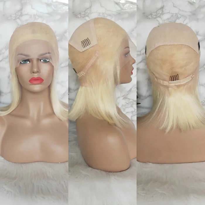 Amara best sale popular full lace pixie wig 613 bob lace wig top quality brazilian pixie wig in stock
