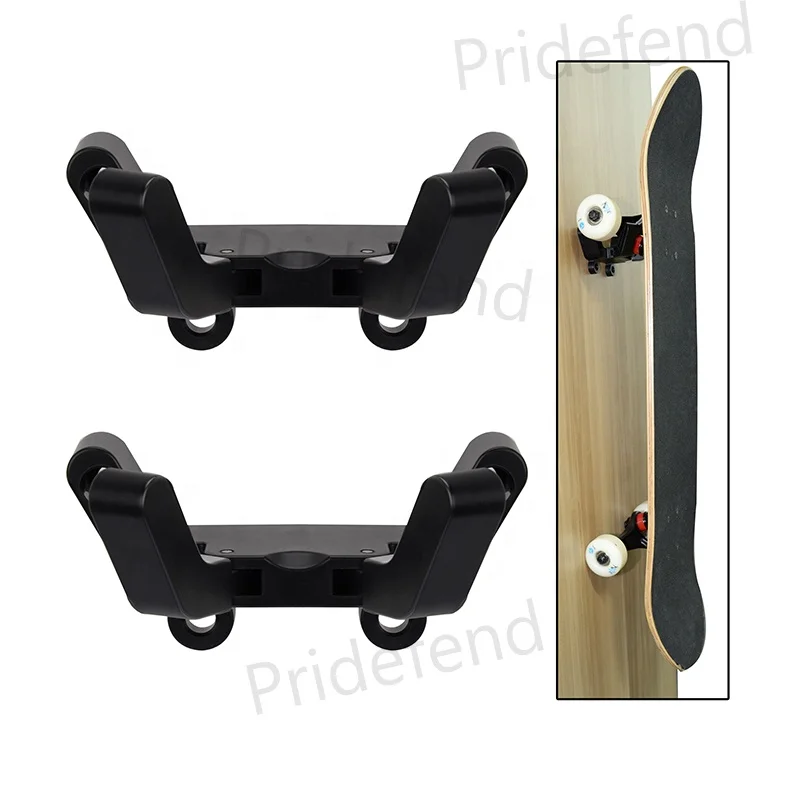 2 Packs Skateboard Wall Mount Hanger Storage and Display Foldable Skateboard Rack