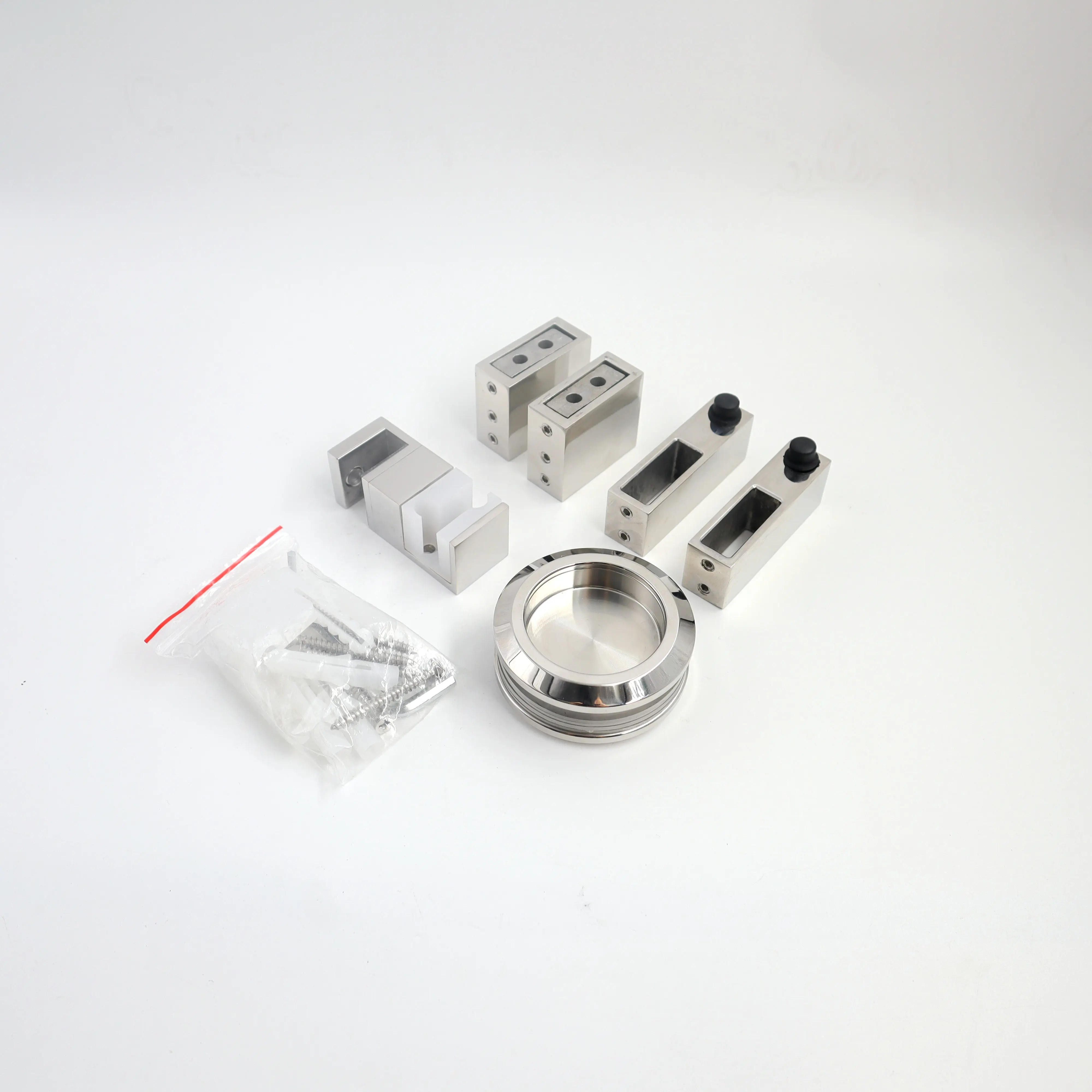 Hot Selling Polish Golden Sliding Glass Door Kits Stainless Steel Matte Black Sliding Shower Door Kit