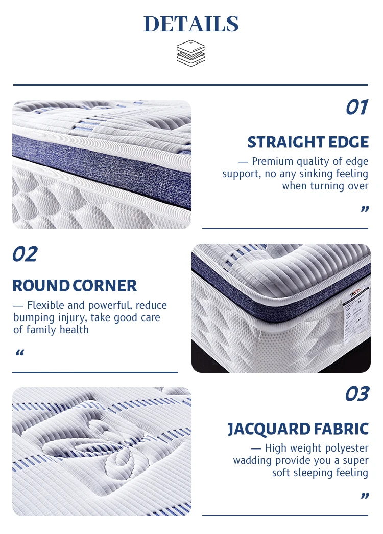 20 inch Deluxe Bedroom Furniture Bed Independent Queen Twin Sexy Mattress with Memorial Foam