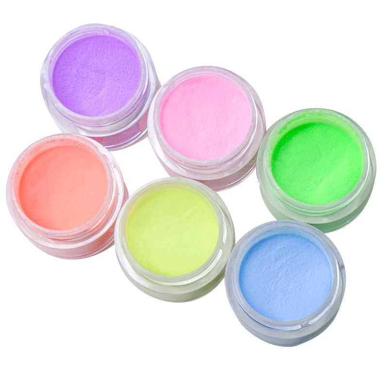 2023 new product glow in the dark luminous dipping powder non toxic glow in the dark powder photoluminescent