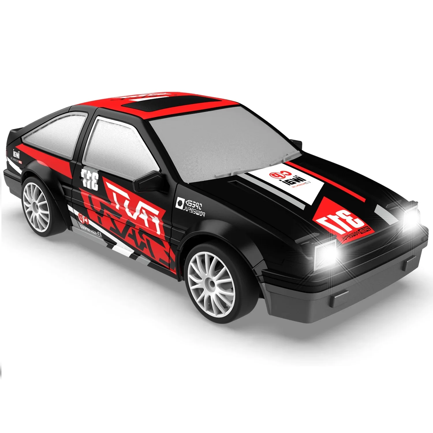 2.4G 1:24 Rc Racing Drift car 15km/h 4WD Speed Rally Racer with TPR wheels