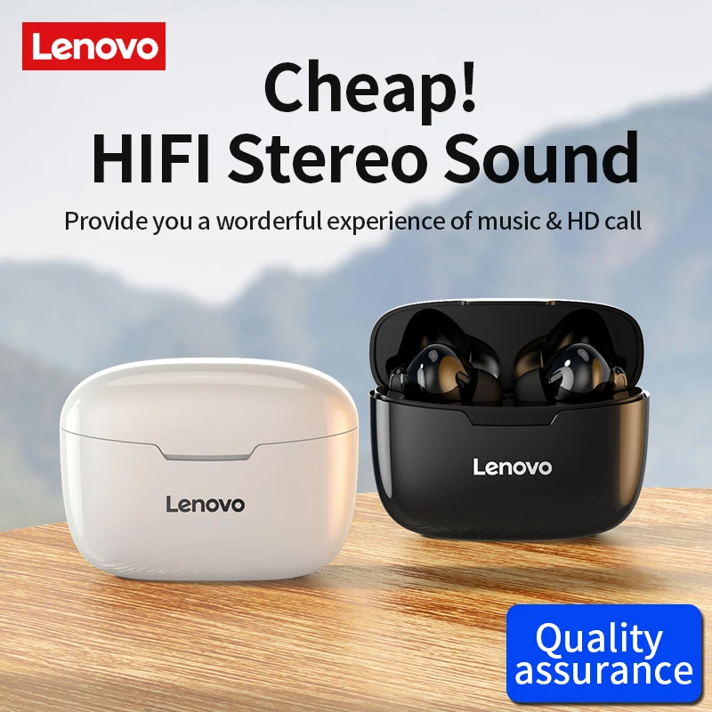 Беспроводные наушники Lenovo ThinkPlus Live Pods XT90 TWS IPX5 Водонепроницаемая гарнитура с сенсорной кнопкой и зарядным футляром