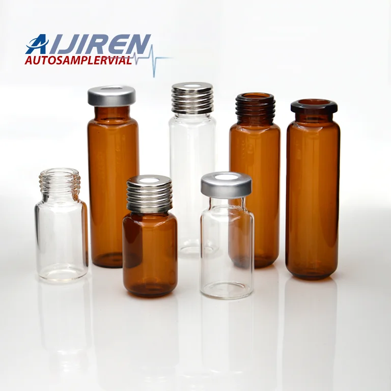 AIJIREN lab wholesale  Amber 10ml headspace  glass bottle  10ml laboratory bottles  for Shimadzu Aglient GC-MS system