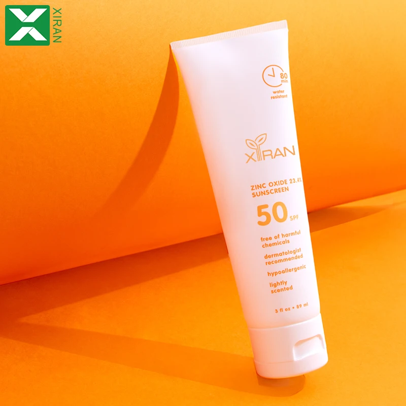 Private Label Natural Organic Sunscreen Lotion Water Resistant Mineral Moisturizing Sunscreen SPF 50