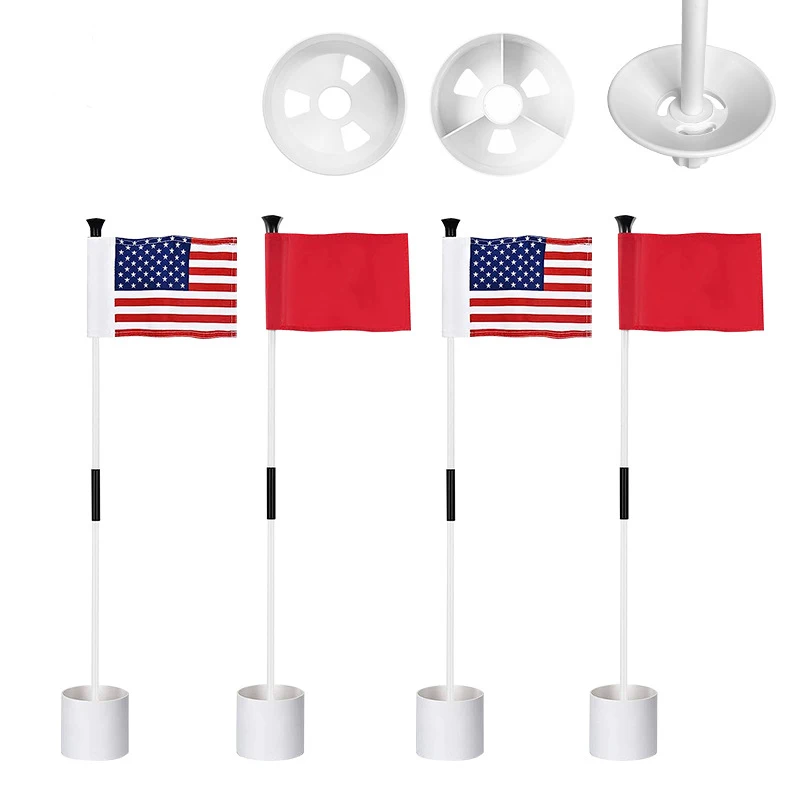 GAMEN factory selling stainless steel mini golf cups custom putting golf hole cup with flag