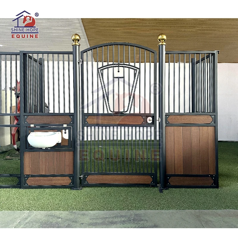 Permanent dutch door gates Horse Stable Panel Modern Outdoor Luxury Metal Custom Horse Barn Stalls