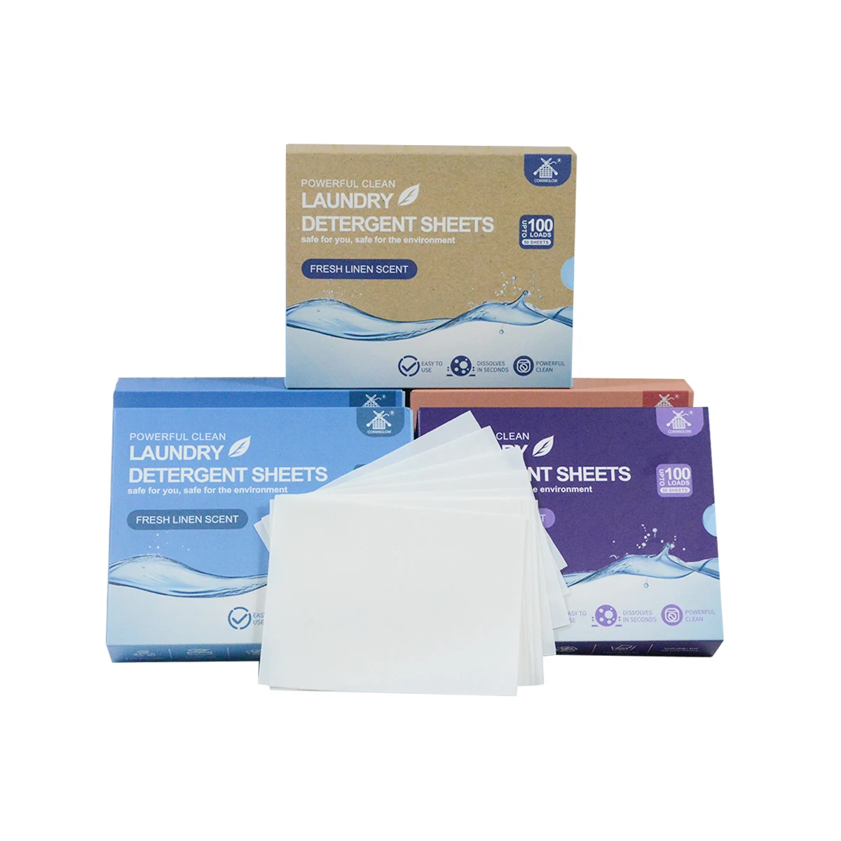 No Measuring Biodegradable Laundry Detergent Strips Clean Concentrated Laundry Sheets Cleaning Bleach Laundry Detergent Tablets