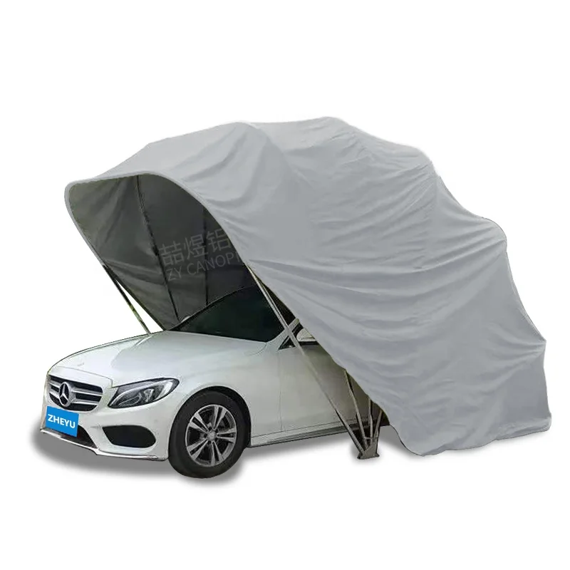 Dust-proof Potable Folding Garage Carport Tents Lockable Galvanized Steel Car Shelther Thick Oxford fabric Carport Tent