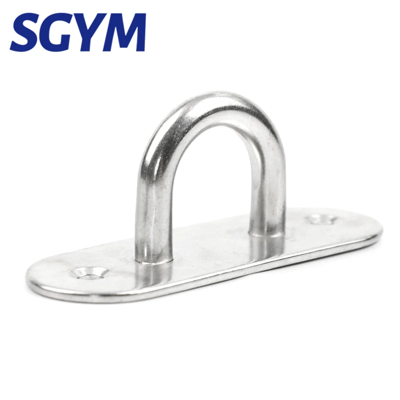 Screws Square Heavy-Duty Ceiling Wall Mount Ring Rotating Swivel Stainless Steel Boat Rigging Pad Eye Hanging Hook