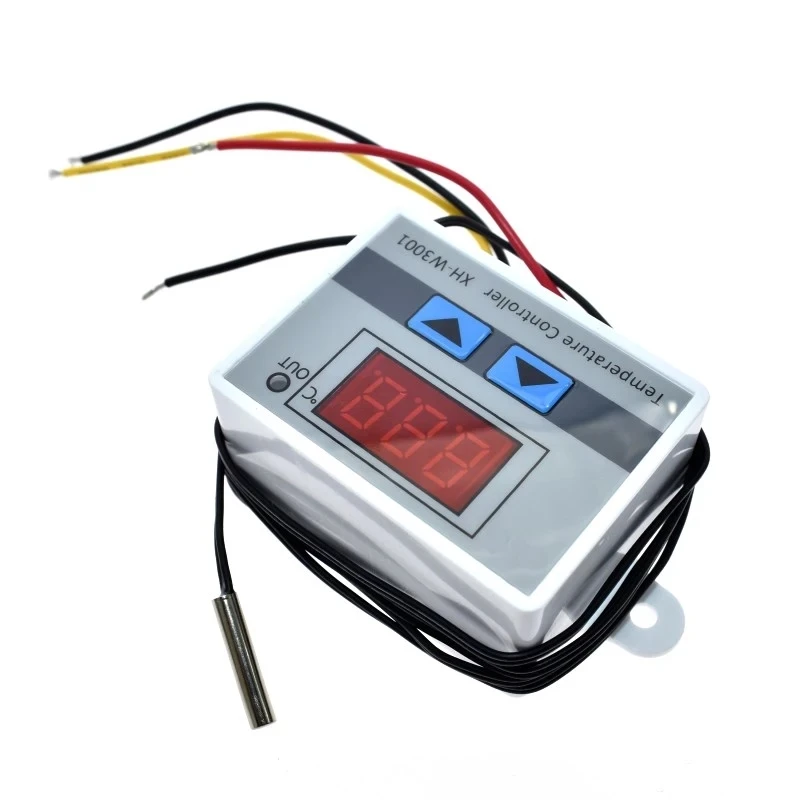  Цифровой регулятор температуры на светодиодах повышенной XH-W3001 10A 12V 24V 110V 220V для охлаждения с питанием от источника переменного тока нагрева термостата NTC