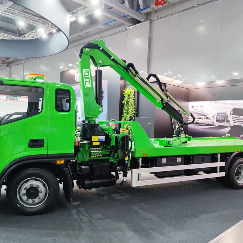 tow truck Crane truck mounted for lift cars Road rescue crane machine good performance 2 tons