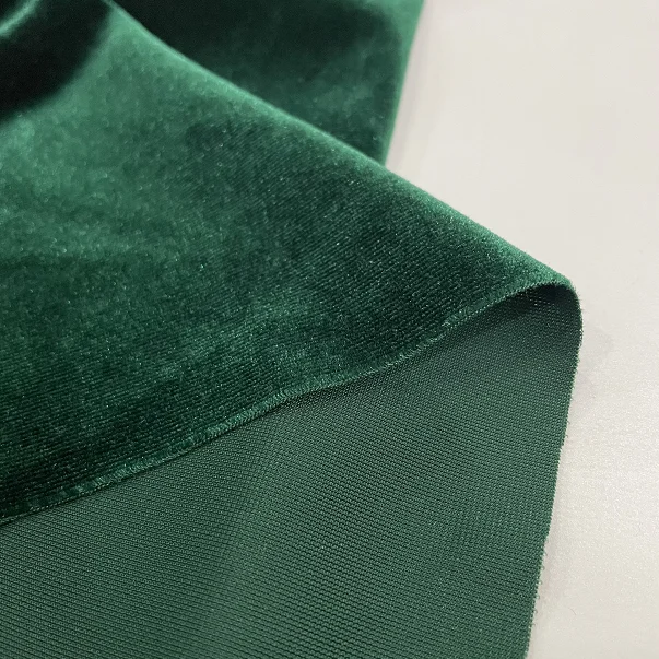 Бархатная ткань из полиэстера и спандекса, корейский бархат для платья, основовязаная ткань для одежды