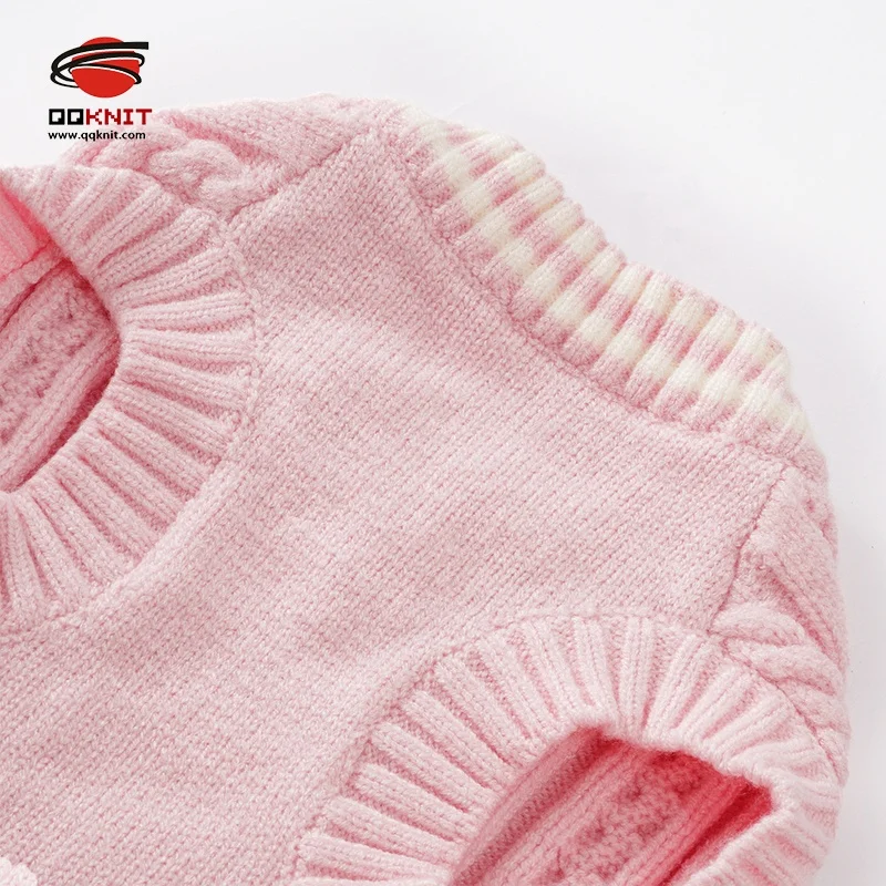 new design mink velvet Customized warm hand-knitted pet sweater Classic Cable Knit dog jumper Vest