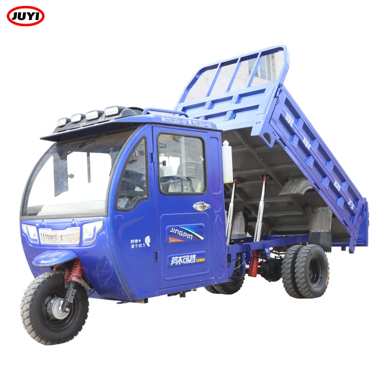 Custom Service Semi Closed Electric Fuel Tricycle cargo Three-Wheeler With Shed gas oil three-wheeled motorcycle