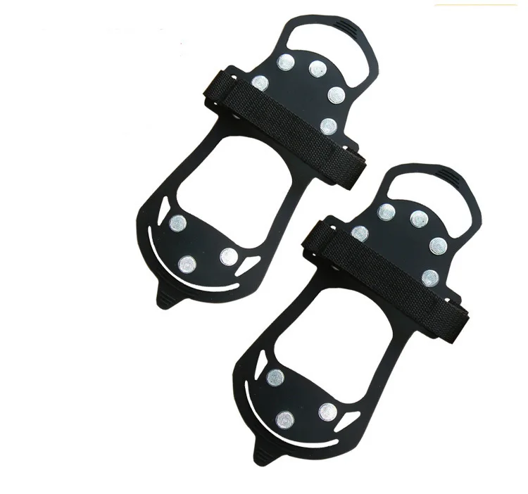 Belle-Libre Update New 10 tooth anti-slip ice cleats shoe cover fishing crampons cleats