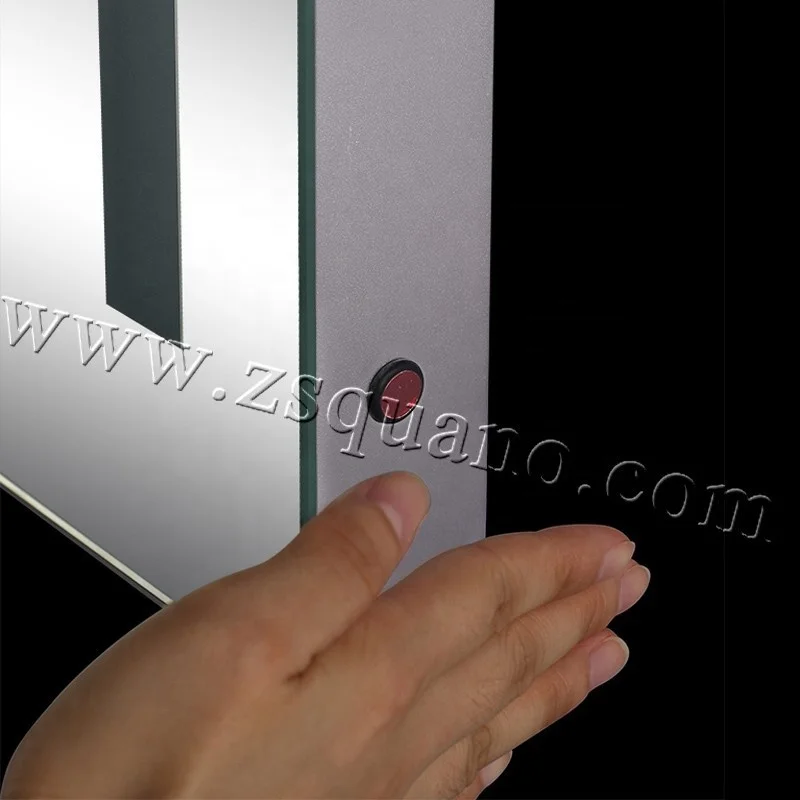 Wall Hung frameless LED Illuminated Bathroom Mirror With touch Sensor switch