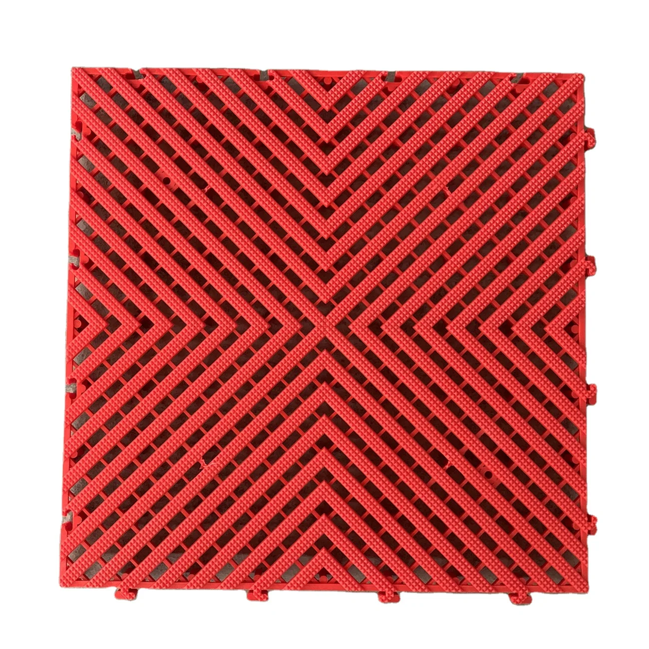 2024 best selling PP garage floor tile in interlocking plastic grid floor car wash flooring