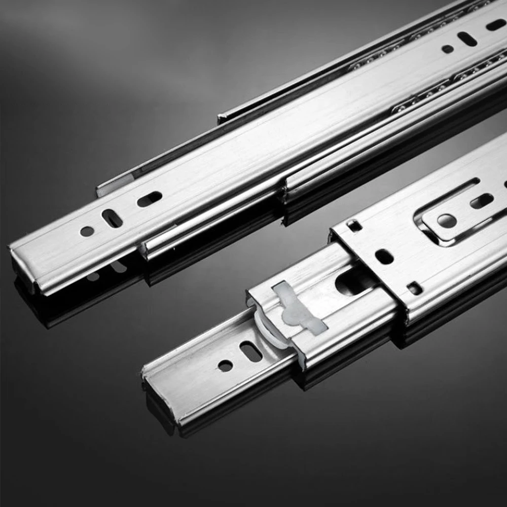 45mm Heavy Duty Stainless Steel Correderas Telescopicas Ball Bearing Soft Close Drawer Slide
